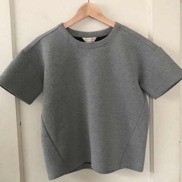 Everlane Tops - Everlane Boxy Structured Active Wear Gray Top
